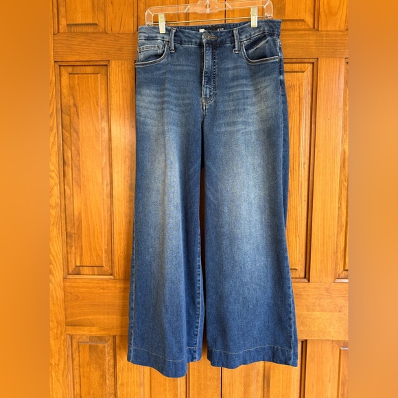 👖 Kut from the Kloth Dark MEG HIGH RISE FAB AB WIDE LEG Jeans 10 - Picture 2 of 9